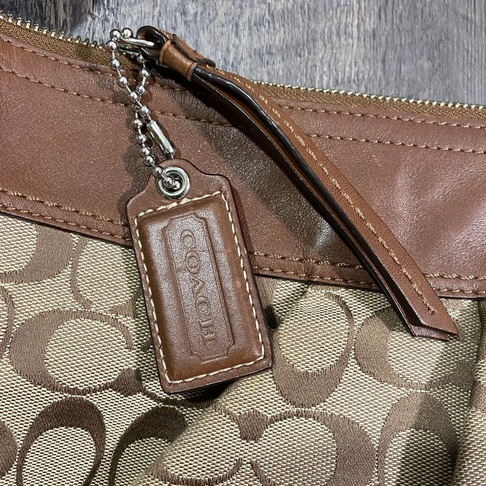 COACH Monogram Hobo Satchel Bag